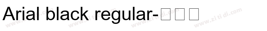 Arial black regular字体转换